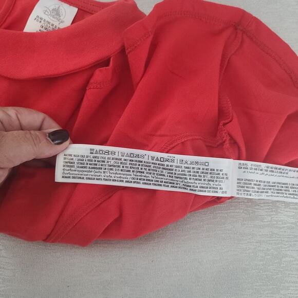 Disney Minnie Mouse sleeveless peplum ruffle bottom Women's Top in Red Size XL - Picture 7 of 10
